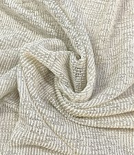 Трикотаж тонкая вязка серебро молочный