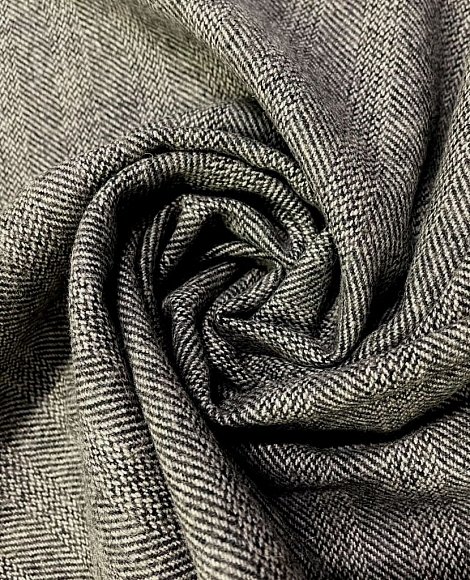 Твид елка меланж серый