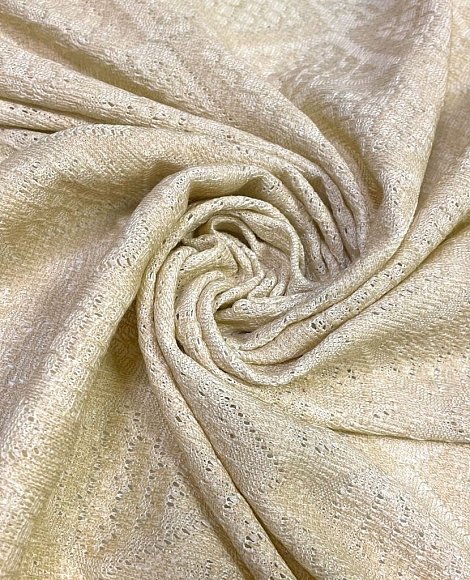 Трикотаж ажур-ромб беж