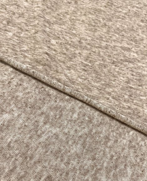 Трикотаж тонкий меланж какао