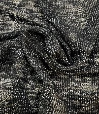 Трикотаж тонкая вязка серебро черный