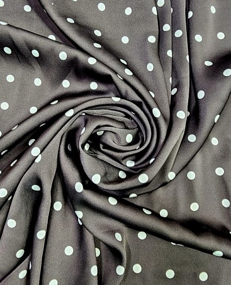 Атлас графит в горох