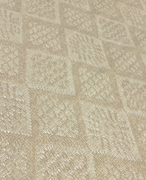 Трикотаж ажур-ромб беж